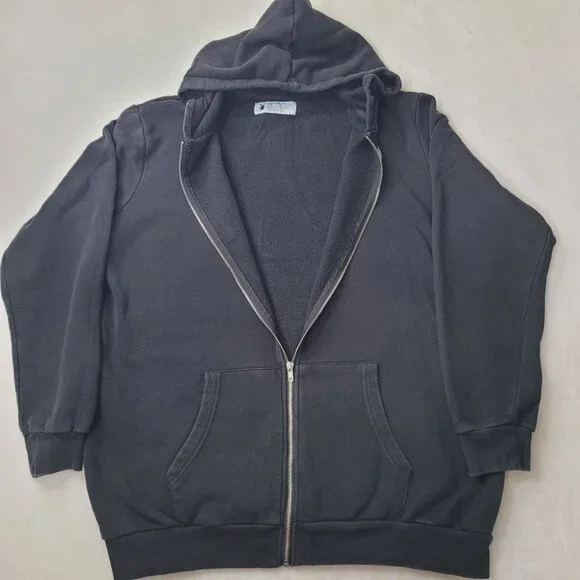 Dutch Bros Coffee "Peace Sign Logo" Men's Black Full-Zip Hoodie Size 2XL - Picture 3 of 12